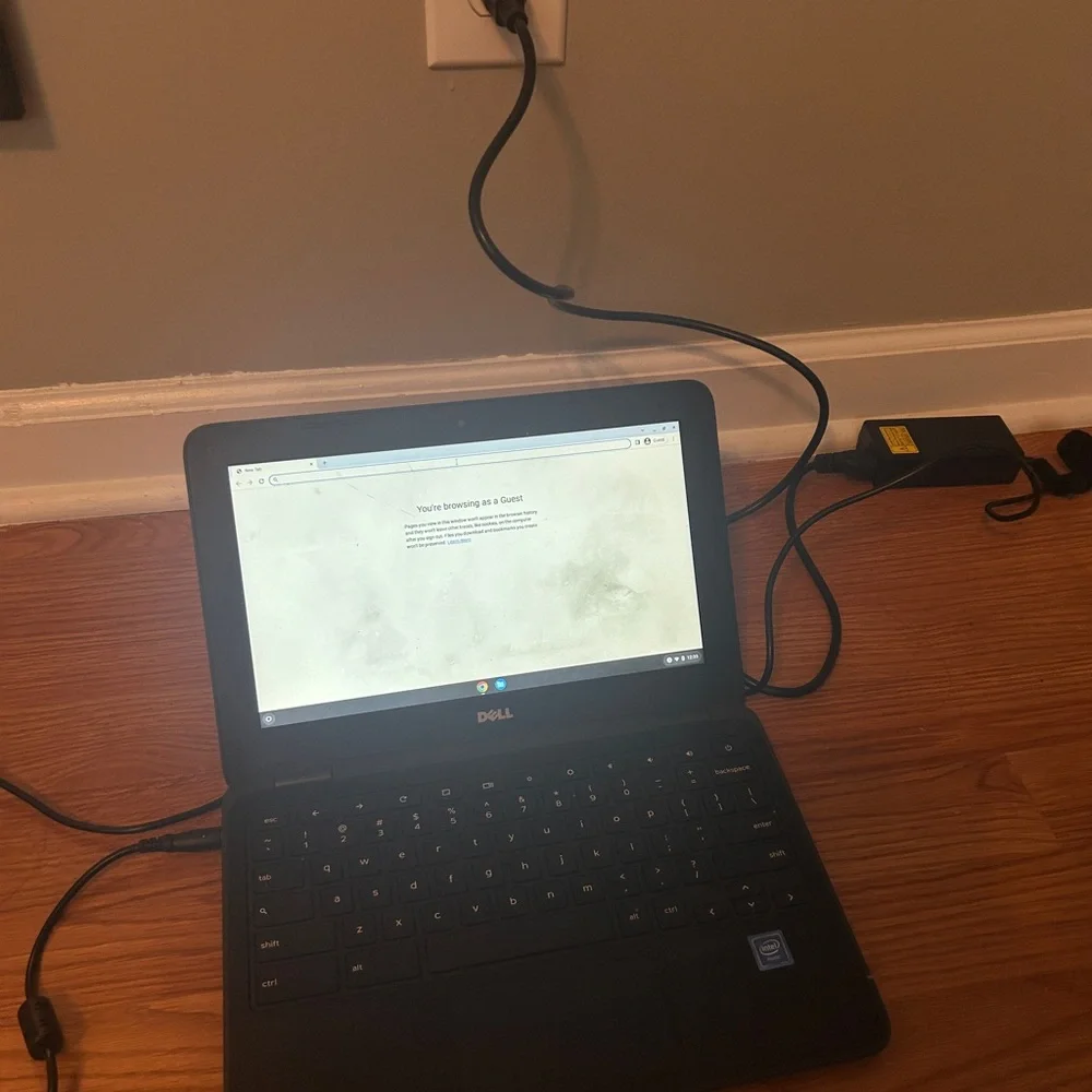 Dell Black Laptop with Matte Finish and Ventilation w/ charger